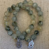 Faceted Jade Bracelet with Sandal Pendant